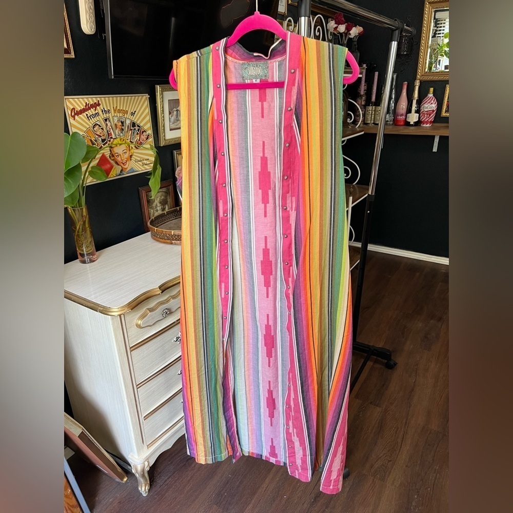 Vintage Silverado Multicolor Duster Cardigan Southwestern Medium